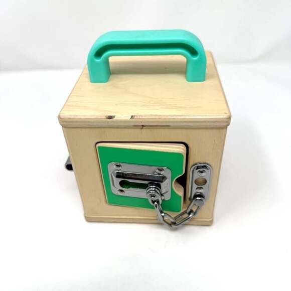 Lovevery Wooden Lockbox Toy – Montessori Fine Motor Toddler Activity - Picture 3 of 5